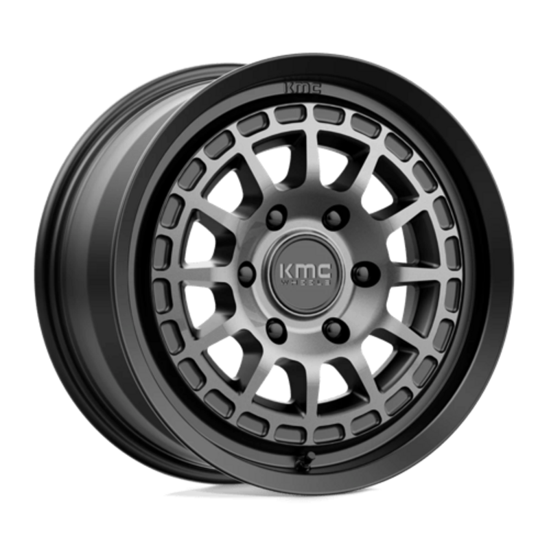 KMC KM719 Canyon 17x8" 6x139.7 ET35, Noir Satiné, Teinte Grise