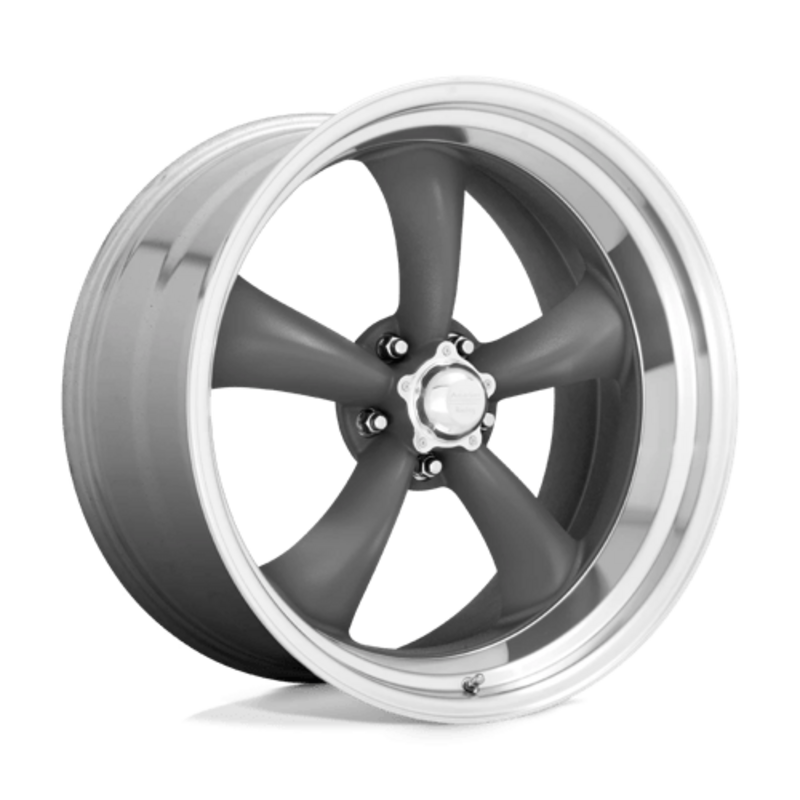 American Racing Vintage VN215 Classic Torq Thrust II 17x7" 5x114.3 ET00, Anthracite, Rebord Poli