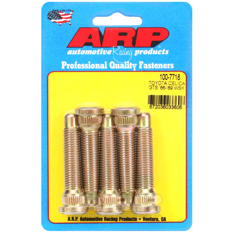 Kit de 5 Goujons de Roue Avant Renforcés ARP pour Toyota Celica GTS (86-89, M12x1.50, Long. 60 mm)
