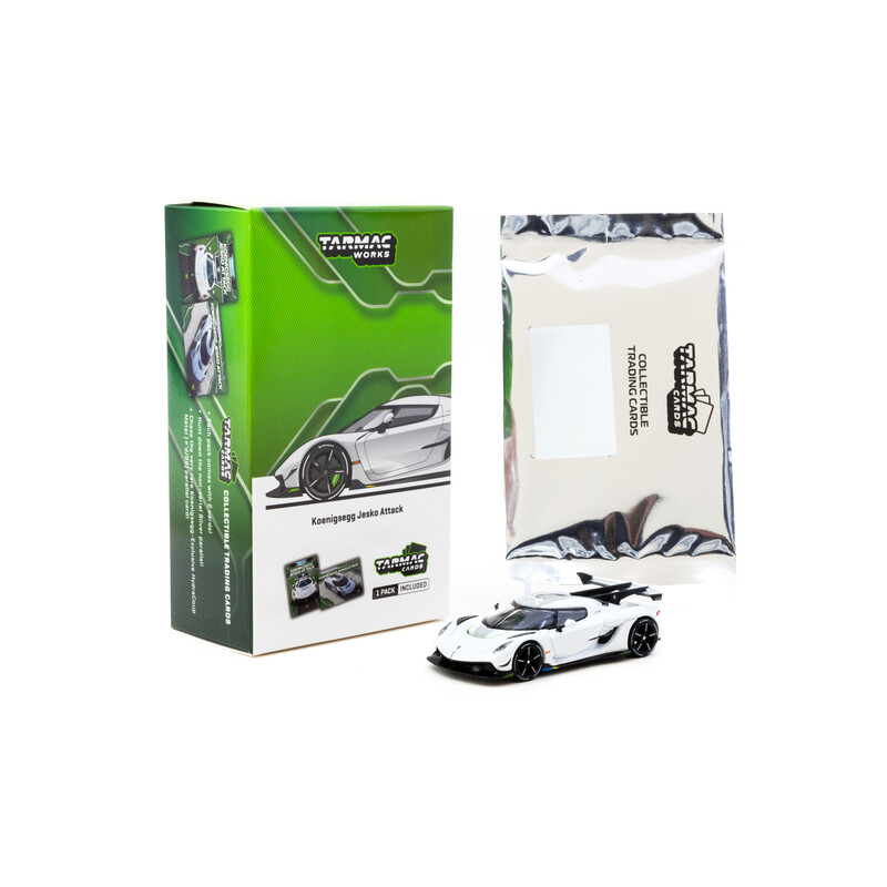 Tarmac Works 1/64 - Koenigsegg Jesko Attack | Édition Spéciale Lamley + Cartes à Collectionner