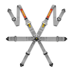 Harnais 6 Points 3"+2" Momo Pro Driver (FIA, Hans) - Gris