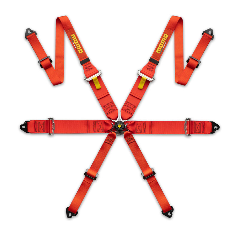 Harnais 6 Points 3"+2" Momo Pro Driver (FIA, Hans) - Rouge