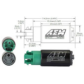 Pompe à Essence AEM Universelle Compacte - 340 L/h E85