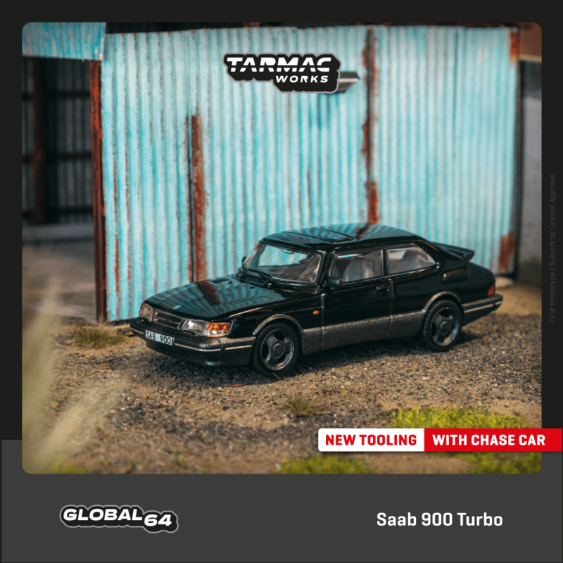 Tarmac Works 1/64 - Saab 900 Turbo - Black