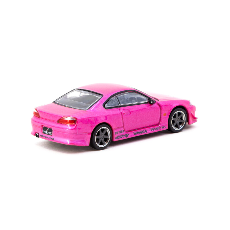 Tarmac Works 1/64 - VERTEX Nissan Silvia (S15), Rose Métallisé