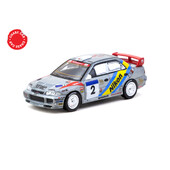 Tarmac Works 1/64 - Mitsubishi Lancer Evolution III, Hong Kong-Beijing Rally 1995 Winner, K. Eriksson / S. Parmander