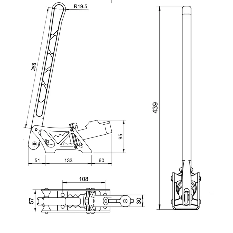 Kit Frein à Main Hydraulique Inversé Rallongé NP Parts
