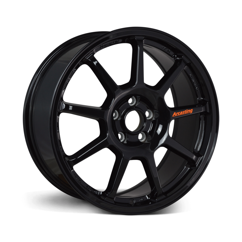 Jante Evo Corse Z.A.R. 18x8" 5x114.3 ET28, Noir Brillant (Mitsubishi / Toyota)