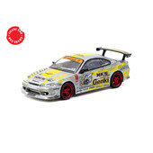 Tarmac Works 1/64 - Nissan Silvia S15 HKS Hiper Silvia RS-2, Rouge Chrome