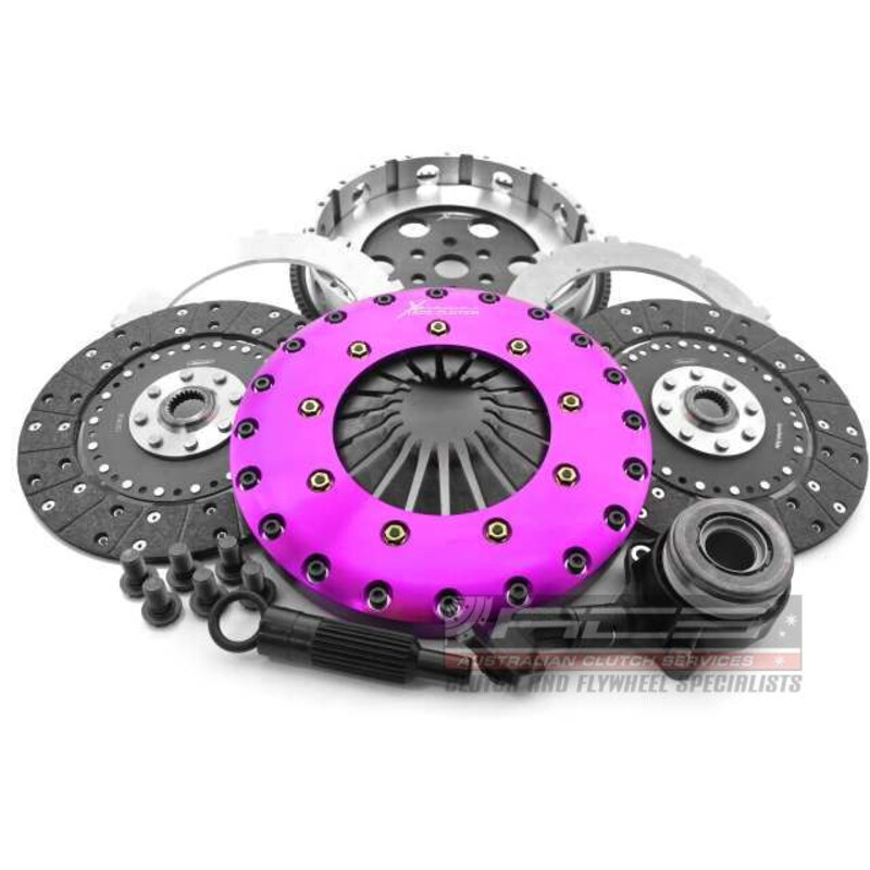 Embrayage Renforcé Xtreme Clutch Organique Bidisque + Volant Moteur pour Ford Focus 2.3 RS AWD (15-18)