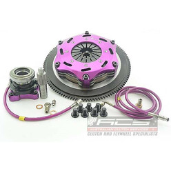 Embrayage Renforcé Xtreme Clutch Céramétallique Bidisque 184mm + Volant Moteur pour Mitsubishi Lancer Evo 4 (IV)