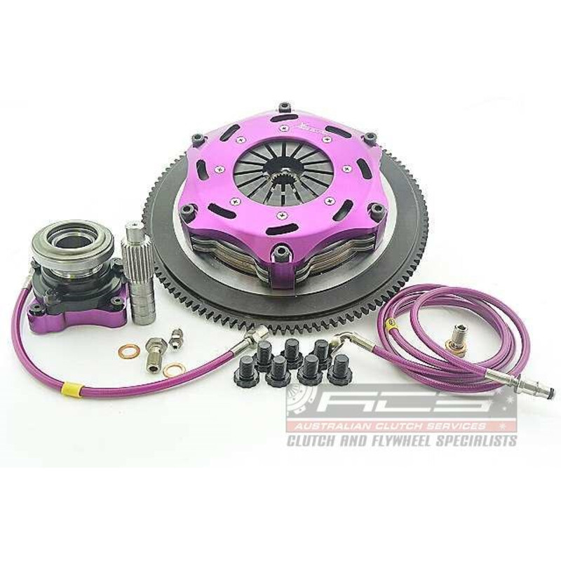 Embrayage Renforcé Xtreme Clutch Céramétallique Bidisque 184mm + Volant Moteur pour Mitsubishi Lancer Evo 5 (V)