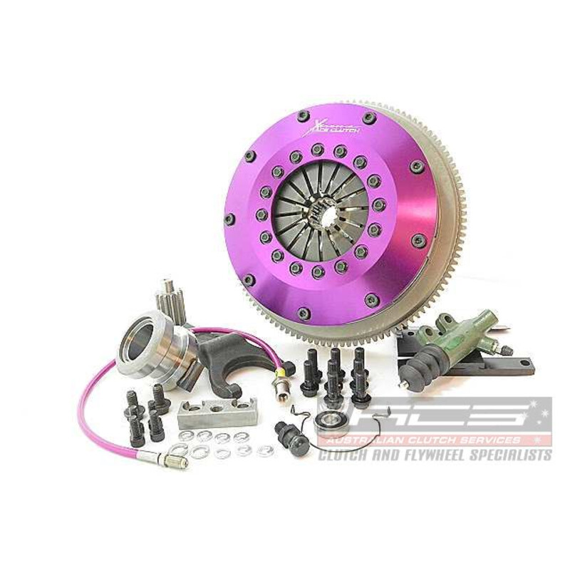 Embrayage Renforcé Xtreme Clutch Céramétallique Bidisque 200mm + Volant Moteur pour Toyota Supra MK4 3.0 i Bi-Turbo (JZA80)