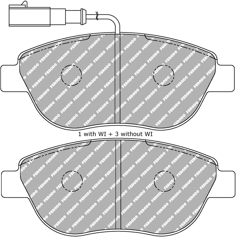 Plaquettes de Freins Avant Ferodo DS3000 pour Fiat Grande Punto (2005+)