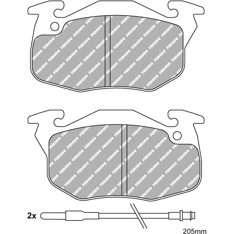Plaquettes de Freins Avant Ferodo DS3000 pour Citroen ZX (91-97)