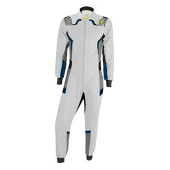 Combinaison P1 Pro-R Gris Clair & Bleu Foncé (FIA 8856-2018)