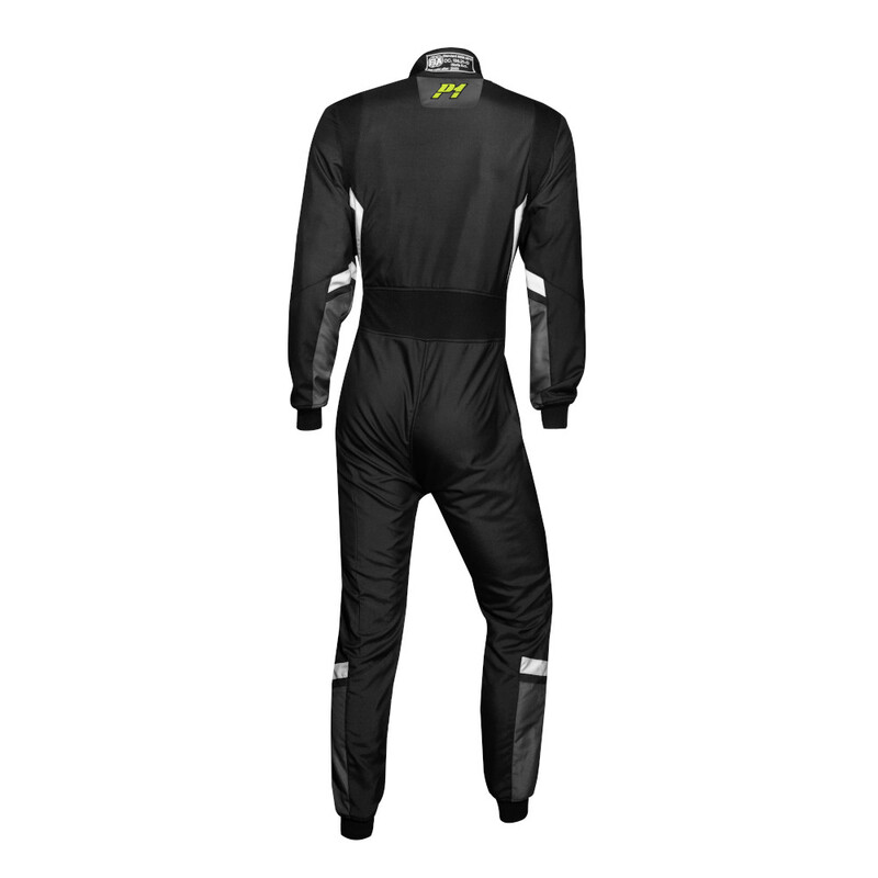 Combinaison P1 Pro-SF Noire & Gris Clair (FIA 8856-2018)