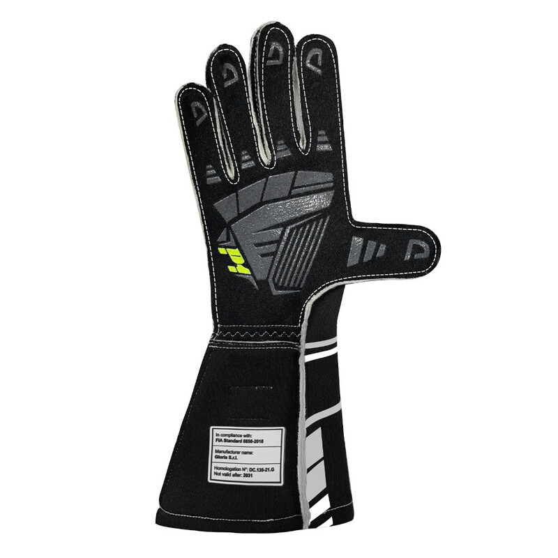 Gants P1 Speed Noirs & Blancs (FIA 8856-2018)