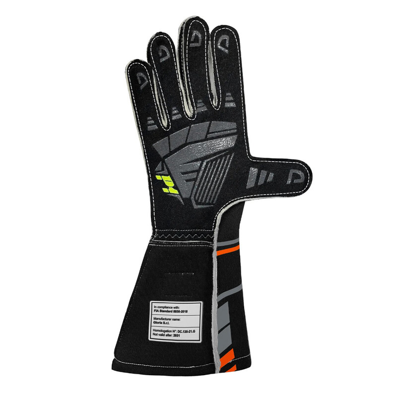 Gants P1 Speed Noirs & Orange (FIA 8856-2018)