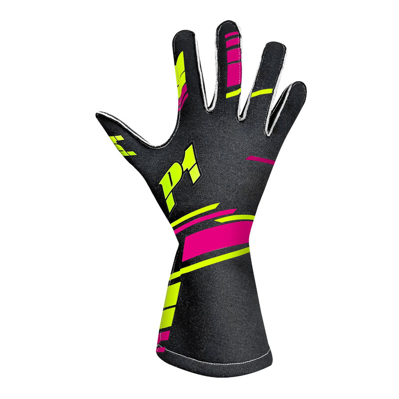 Gants P1 Speed Noirs & Fuchsia (FIA 8856-2018)