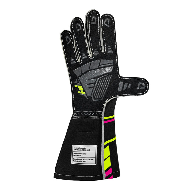 Gants P1 Speed Noirs & Fuchsia (FIA 8856-2018)