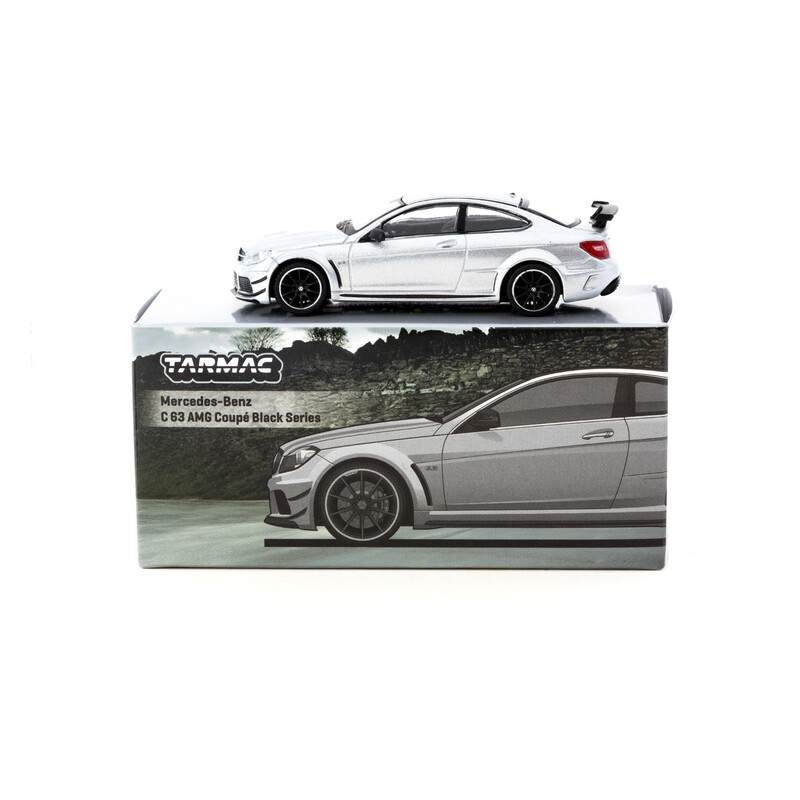 Tarmac Works 1/64 - Mercedes-Benz C 63 AMG Coupé Black Series - Silver Metallic