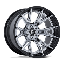 Fuel FC402 Catalyst 24x12" 6x139.7 ET-44, Chrome, Rebord Noir