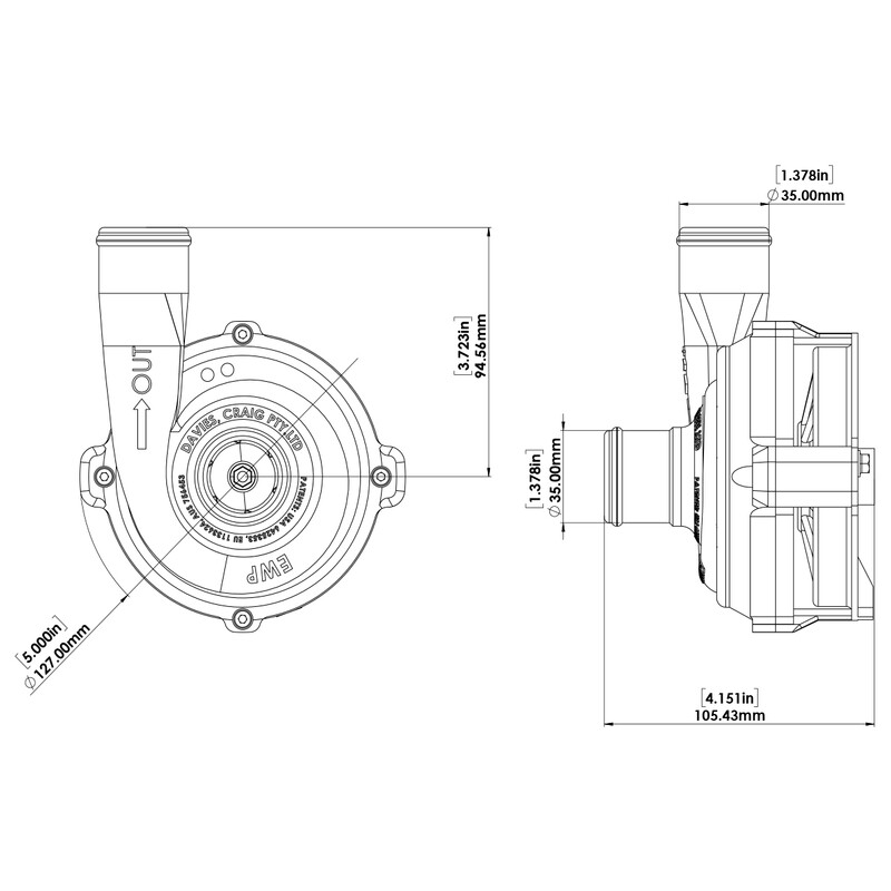Pompe à Eau Électrique EWP80 Davies Craig (90 L/min)