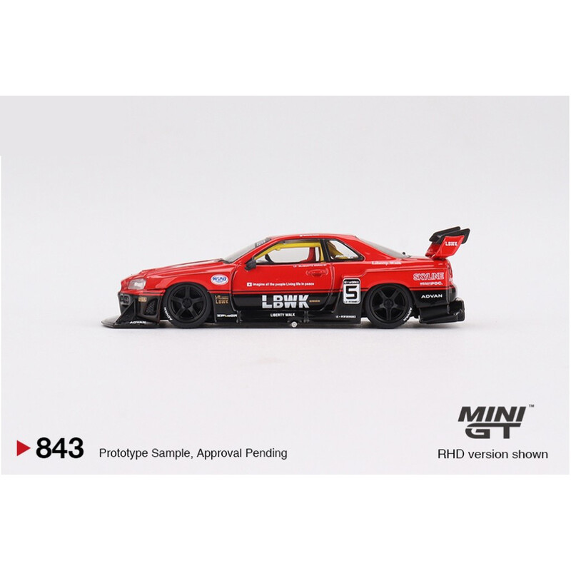 Mini GT 1/64 - Nissan Skyline GT-R (R34) Super Silhouette Rouge