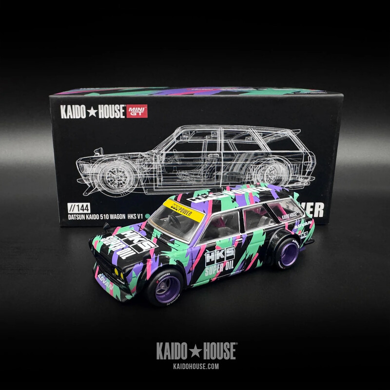 Mini GT x Kaido House 1/64 - Datsun 510 Wagon HKS