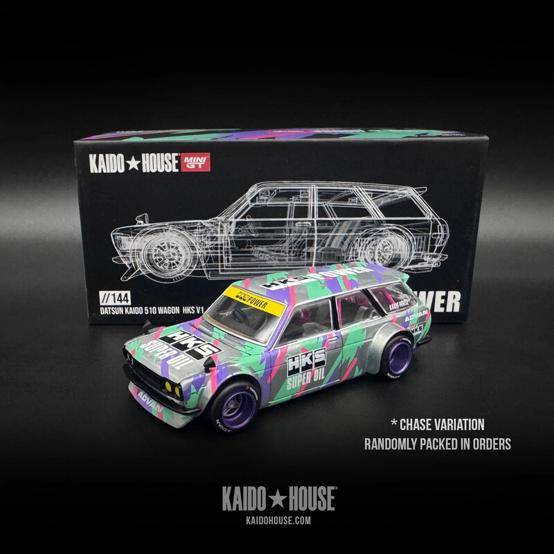 Mini GT x Kaido House 1/64 - Datsun 510 Wagon HKS