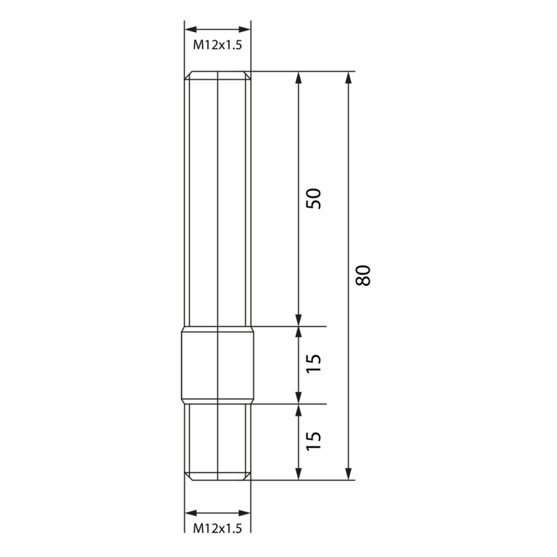 Goujon Renforcé à Visser M12x1.5 pour BMW (80 mm)