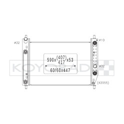Radiateur Alu Koyorad pour Chevrolet Corvette C6