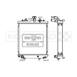 Radiateur Alu Koyorad pour Daihatsu Copen L880