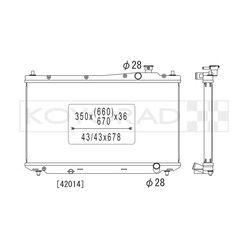 Radiateur Alu Koyorad pour Honda Civic EU / ES / EP / EM