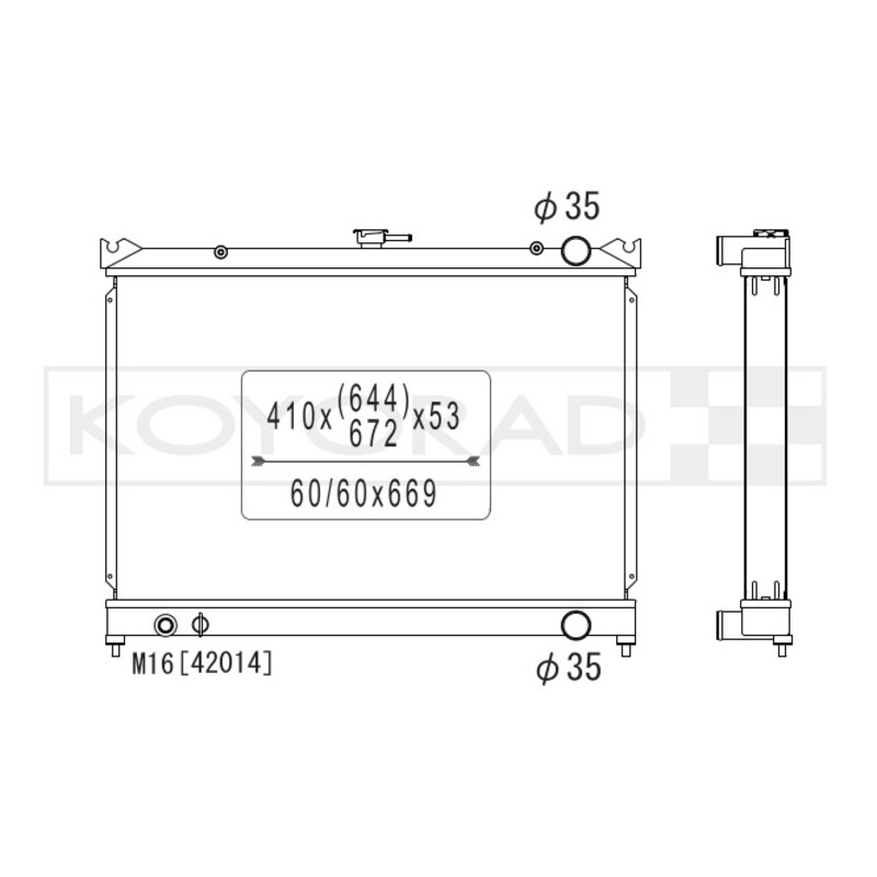 Radiateur Alu Koyorad pour Nissan Skyline 2.0L R31
