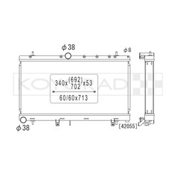 Radiateur Alu Koyorad pour Subaru Legacy 2.0L BE / BH