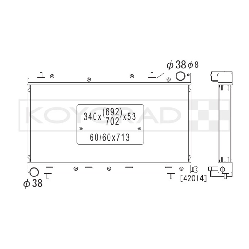 Radiateur Alu Koyorad pour Subaru Forester 2.0L SF