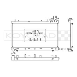 Radiateur Alu Koyorad pour Subaru Forester 2.0L & 2.5L SG