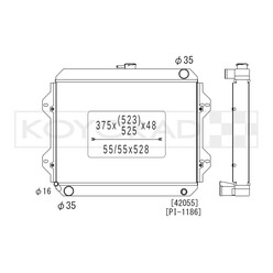 Radiateur Alu Koyorad pour Toyota Celica GT / RA 2.2L