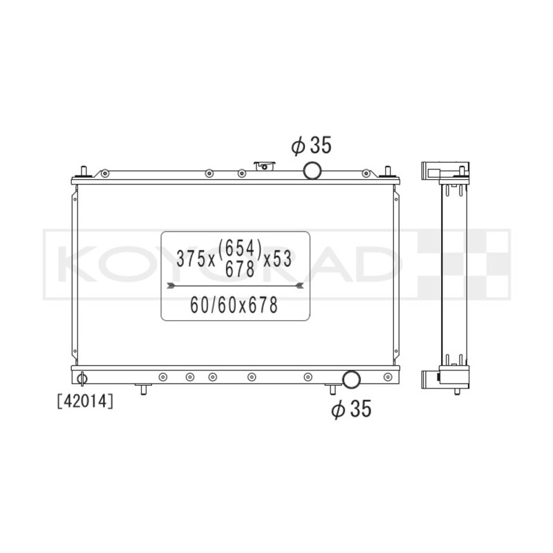 Radiateur Alu Koyorad pour Mitsubishi Colt CA