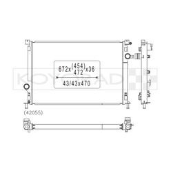 Radiateur Alu Koyorad pour Volvo V70 II