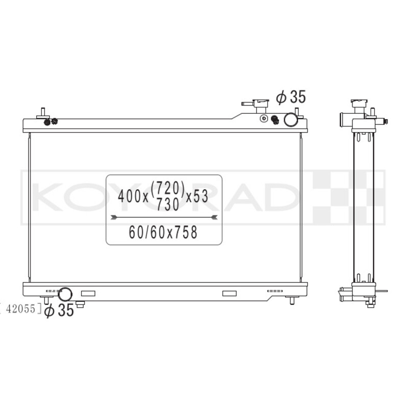 Radiateur Alu Koyorad pour Nissan Skyline V35