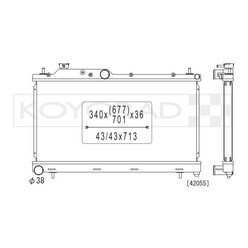 Radiateur Alu Koyorad pour Subaru WRX VA dont STI