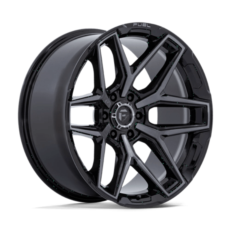 Fuel Flux 20x8.5" 6x139.7 ET45, Noir Brillant Brossé