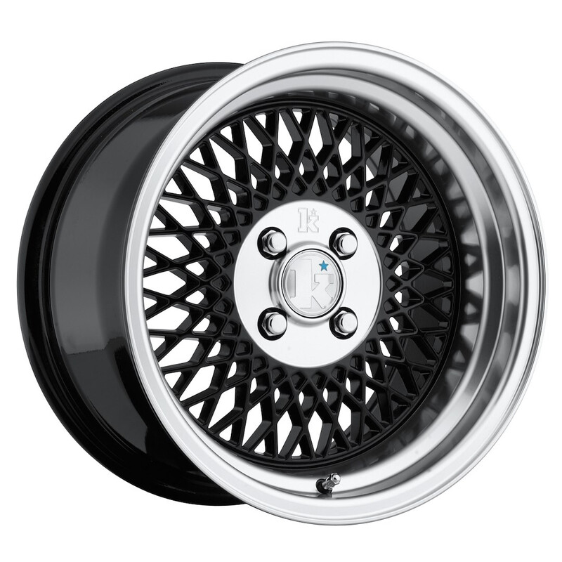 Klutch SL1 16x8" 4x100 ET15, Noir Brillant