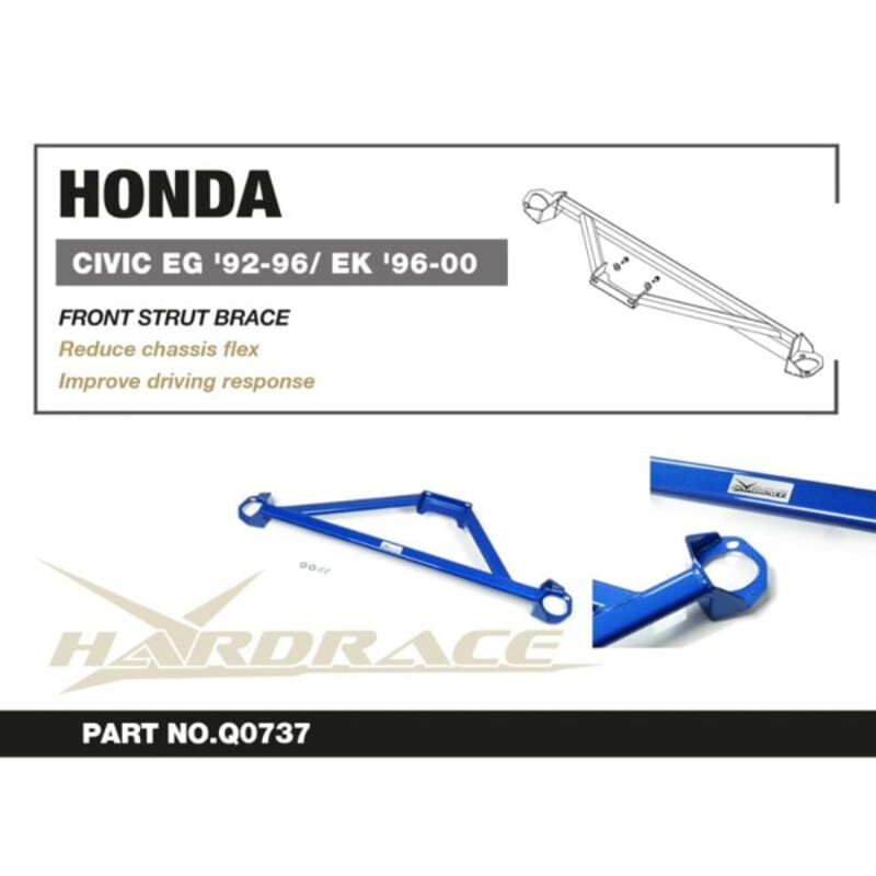 Barre Anti-Rapprochement Supérieure Avant Hardrace pour Honda Civic EG / EH / EJ