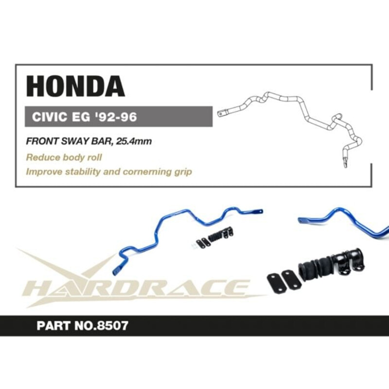 Barre Stabilisatrice Avant Hardrace pour Honda CRX Del Sol