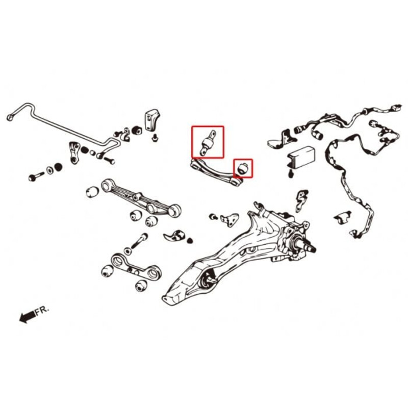 Kit Silentblocs de Bras Arrière (Camber Kit) Hardrace pour Honda Integra DA