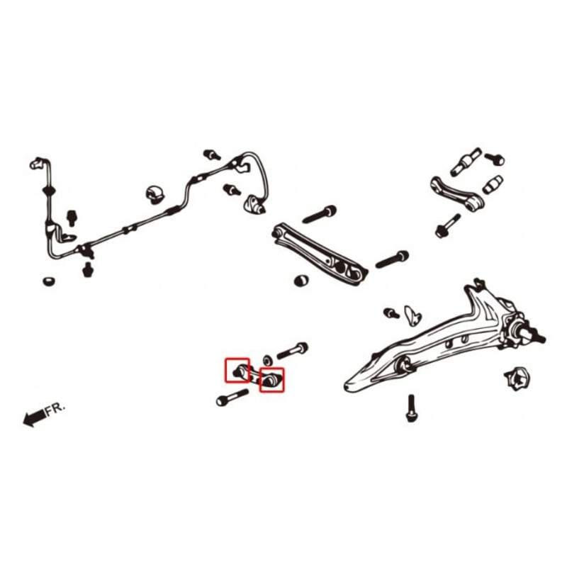 Kit Silentblocs de Bras Arrière (Toe Kit) Hardrace pour Honda Civic EC / ED / EE